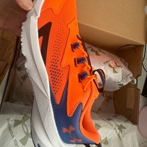 Under Armour Kids' Vibrant Orange and Blue Sneakers